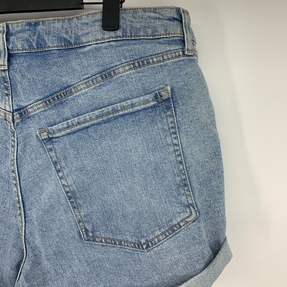Old Navy Denim Shorts High Rise OG Straight Blue Cuffed NWT - Picture 10 of 11